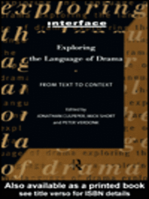 cover image of Exploring the Language of Drama